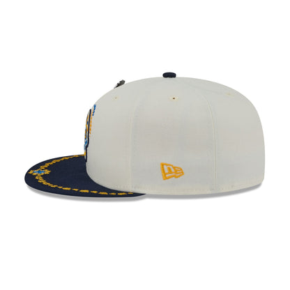 Golden State Warriors Day of the Dead Chrome White 59FIFTY Fitted Hat