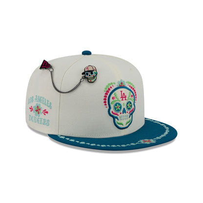 Los Angeles Dodgers Day of the Dead Chrome White 59FIFTY Fitted Hat
