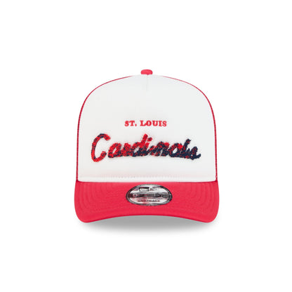 St. Louis Cardinals Fade Script 9FIFTY A-Frame Trucker Hat