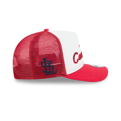 St. Louis Cardinals Fade Script 9FIFTY A-Frame Trucker Hat