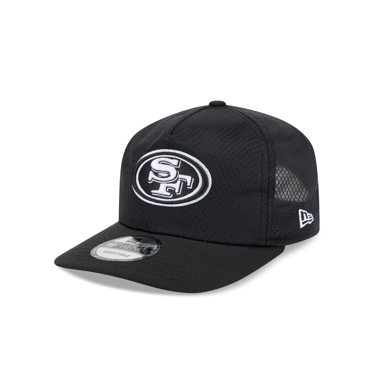 San Francisco 49ers Black & White Mesh 19TWENTY Trucker Hat