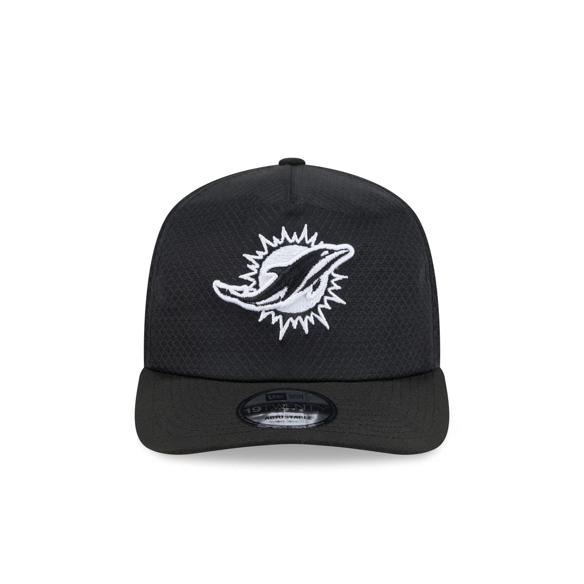Miami Dolphins Black & White Mesh 19TWENTY Trucker Hat