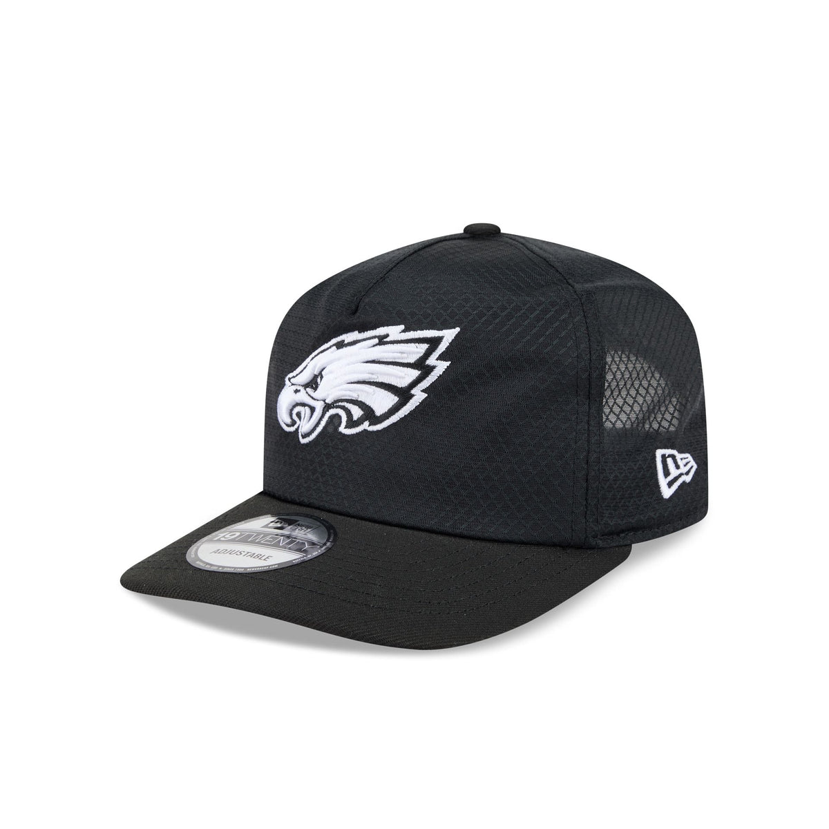 Philadelphia Eagles Black & White Mesh 19TWENTY Trucker Hat