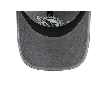 Miami Dolphins Washed Black Cotton 9TWENTY Adjustable Hat
