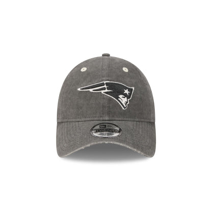 New England Patriots Washed Black Cotton 9TWENTY Adjustable Hat