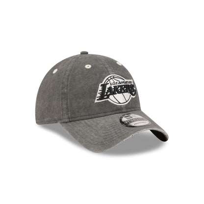 Los Angeles Lakers Washed Black Cotton 9TWENTY Adjustable Hat