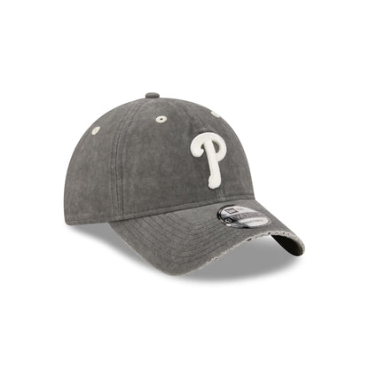 Philadelphia Phillies Washed Black Cotton 9TWENTY Adjustable Hat