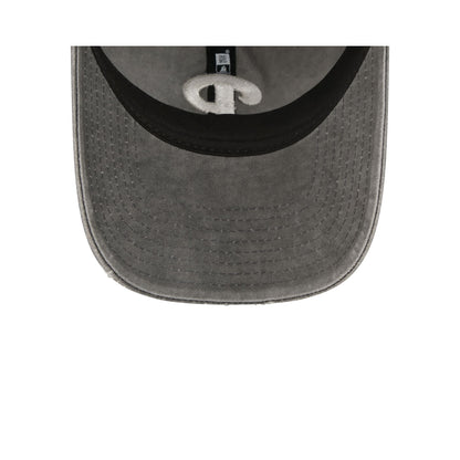 Philadelphia Phillies Washed Black Cotton 9TWENTY Adjustable Hat