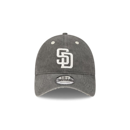 San Diego Padres Washed Black Cotton 9TWENTY Adjustable Hat