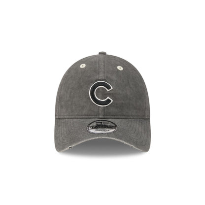 Chicago Cubs Washed Black Cotton 9TWENTY Adjustable Hat