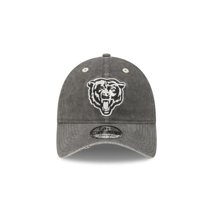 Chicago Bears Washed Black Cotton 9TWENTY Adjustable Hat