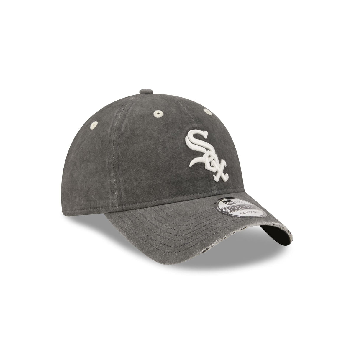 Chicago White Sox Washed Black Cotton 9TWENTY Adjustable Hat