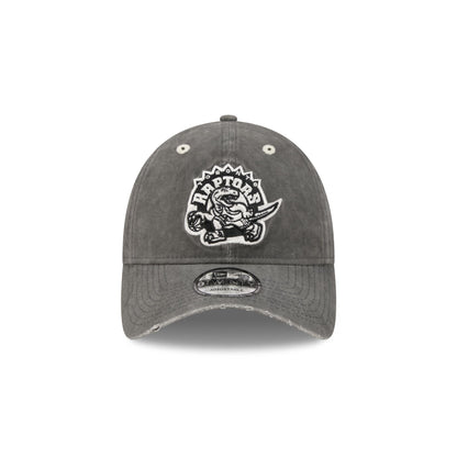Toronto Raptors Washed Black Cotton 9TWENTY Adjustable Hat