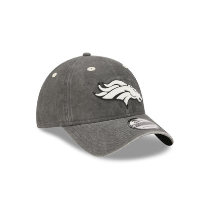 Denver Broncos Washed Black Cotton 9TWENTY Adjustable Hat