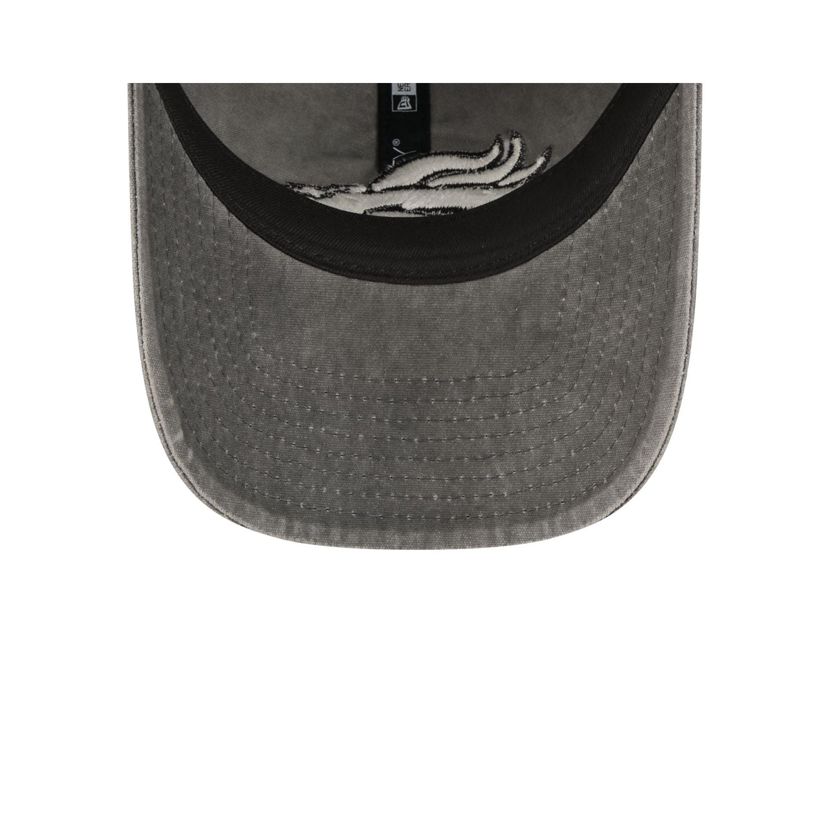 Denver Broncos Washed Black Cotton 9TWENTY Adjustable Hat