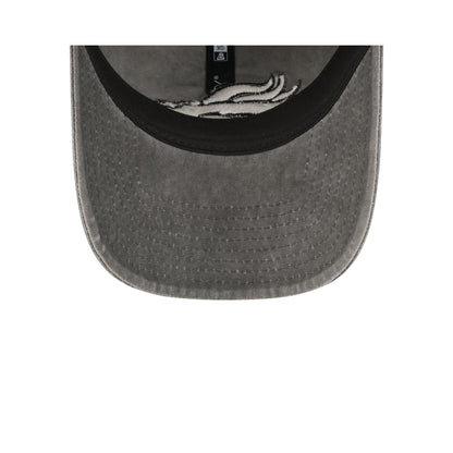 Denver Broncos Washed Black Cotton 9TWENTY Adjustable Hat