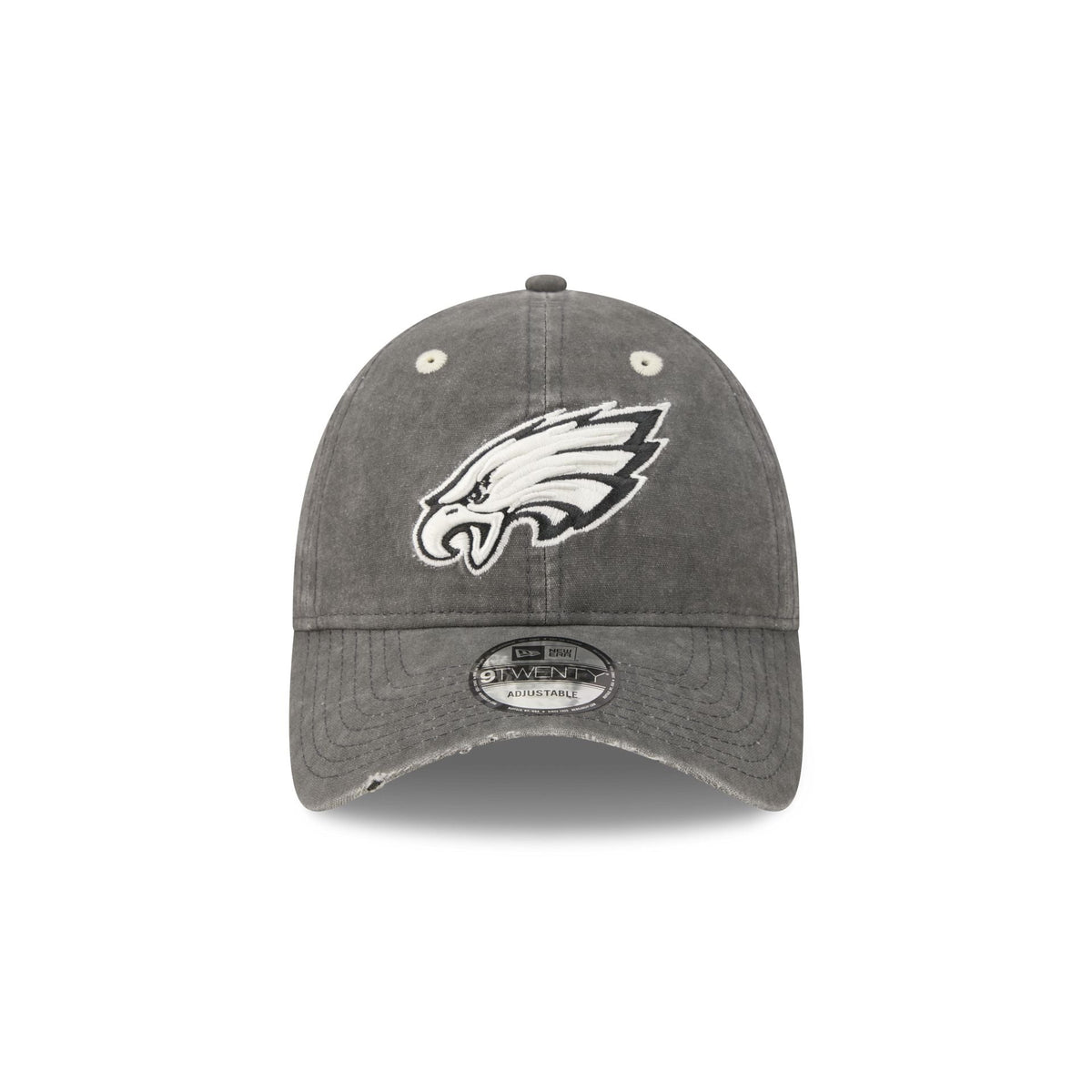 Philadelphia Eagles Washed Black Cotton 9TWENTY Adjustable Hat