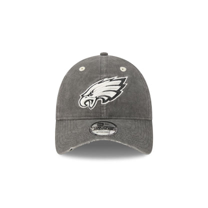 Philadelphia Eagles Washed Black Cotton 9TWENTY Adjustable Hat