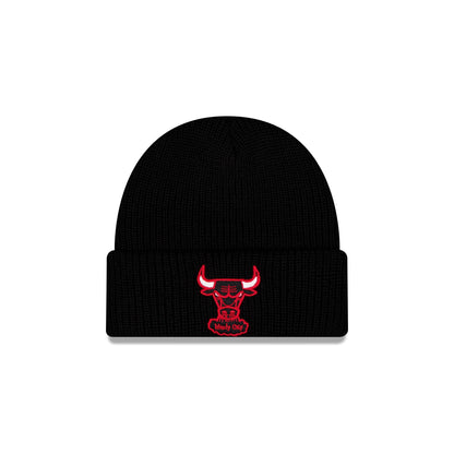 Chicago Bulls Black Cuff Knit Beanie Hat