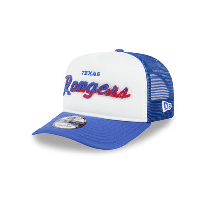 Texas Rangers Fade Script 9FIFTY A-Frame Trucker Hat