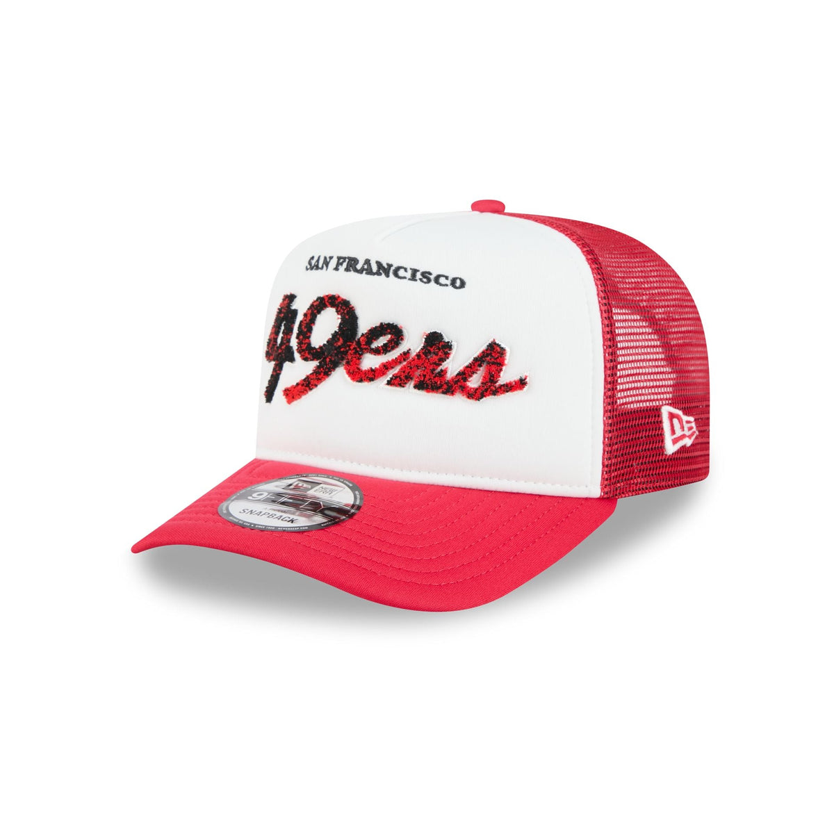 San Francisco 49ers Fade Script 9FIFTY A-Frame Trucker Hat