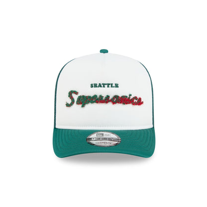 Seattle SuperSonics Fade Script 9FIFTY A-Frame Trucker Hat