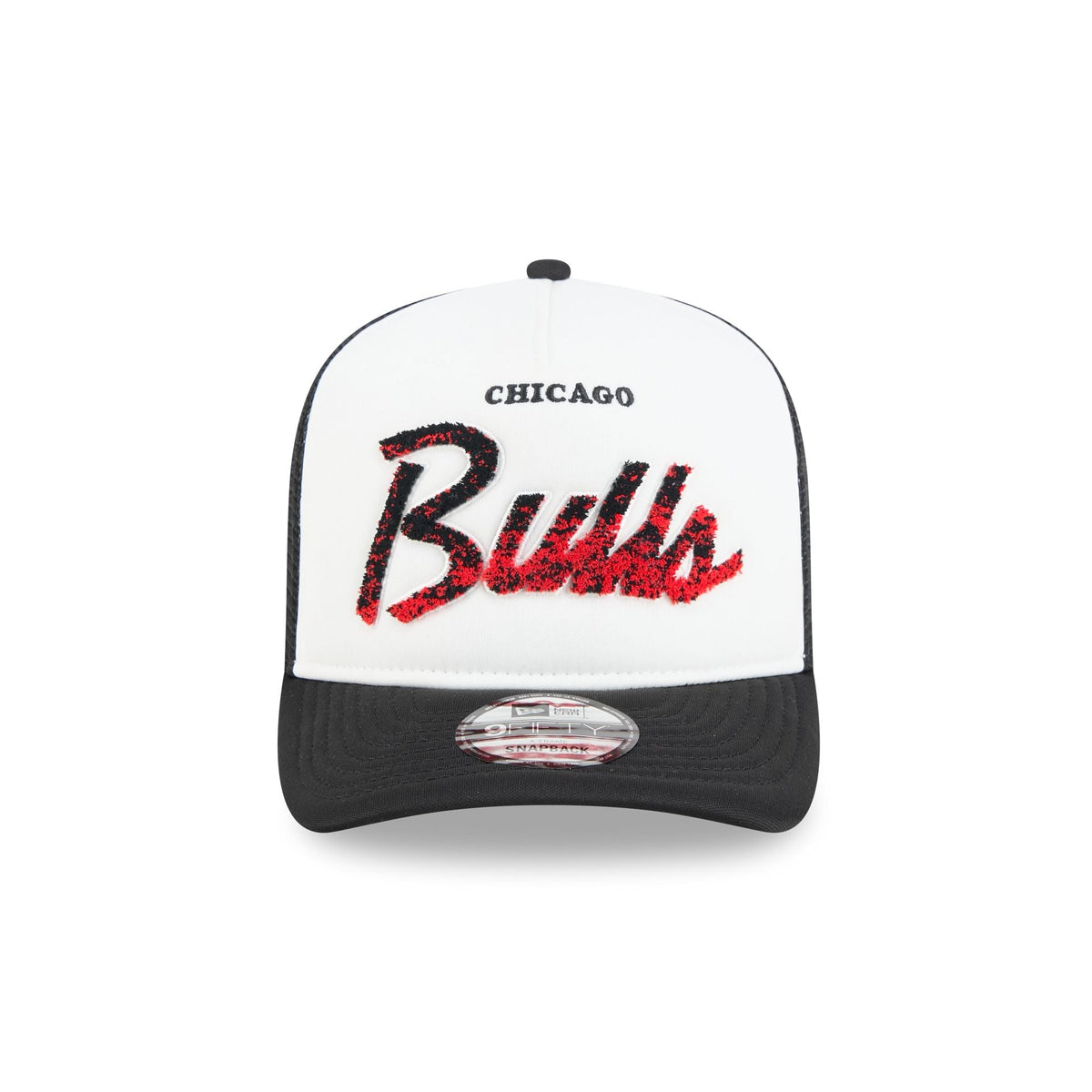 Chicago Bulls Fade Script 9FIFTY A-Frame Trucker Hat