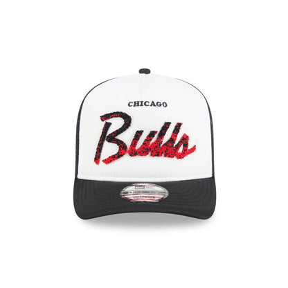 Chicago Bulls Fade Script 9FIFTY A-Frame Trucker Hat