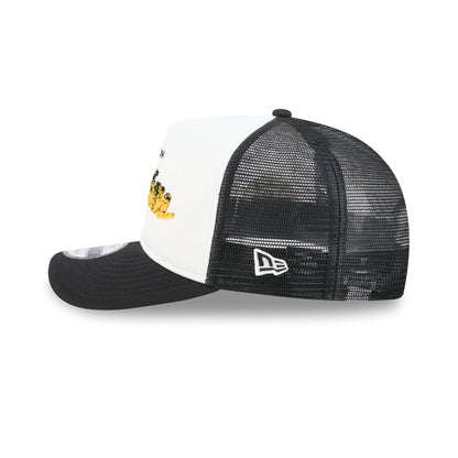 Boston Bruins Fade Script 9FIFTY A-Frame Trucker Hat