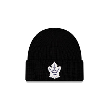 Toronto Maple Leafs Black Cuff Knit Beanie Hat