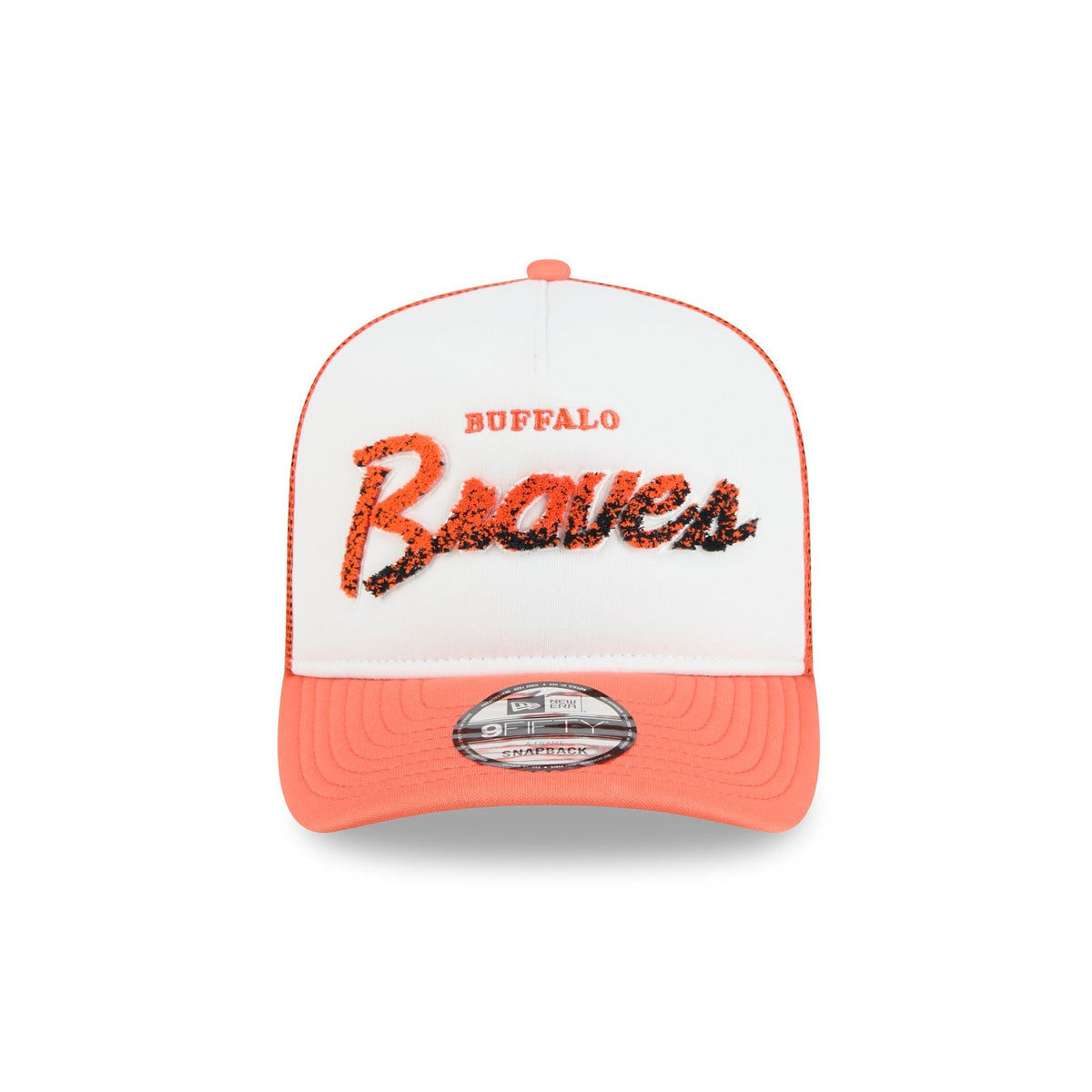 Buffalo Braves Fade Script 9FIFTY A-Frame Trucker Hat