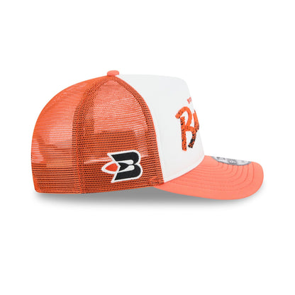 Buffalo Braves Fade Script 9FIFTY A-Frame Trucker Hat