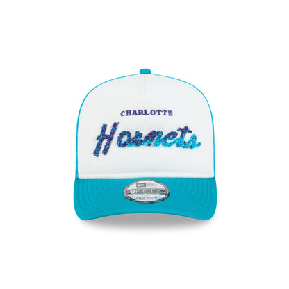 Charlotte Hornets Fade Script 9FIFTY A-Frame Trucker Hat