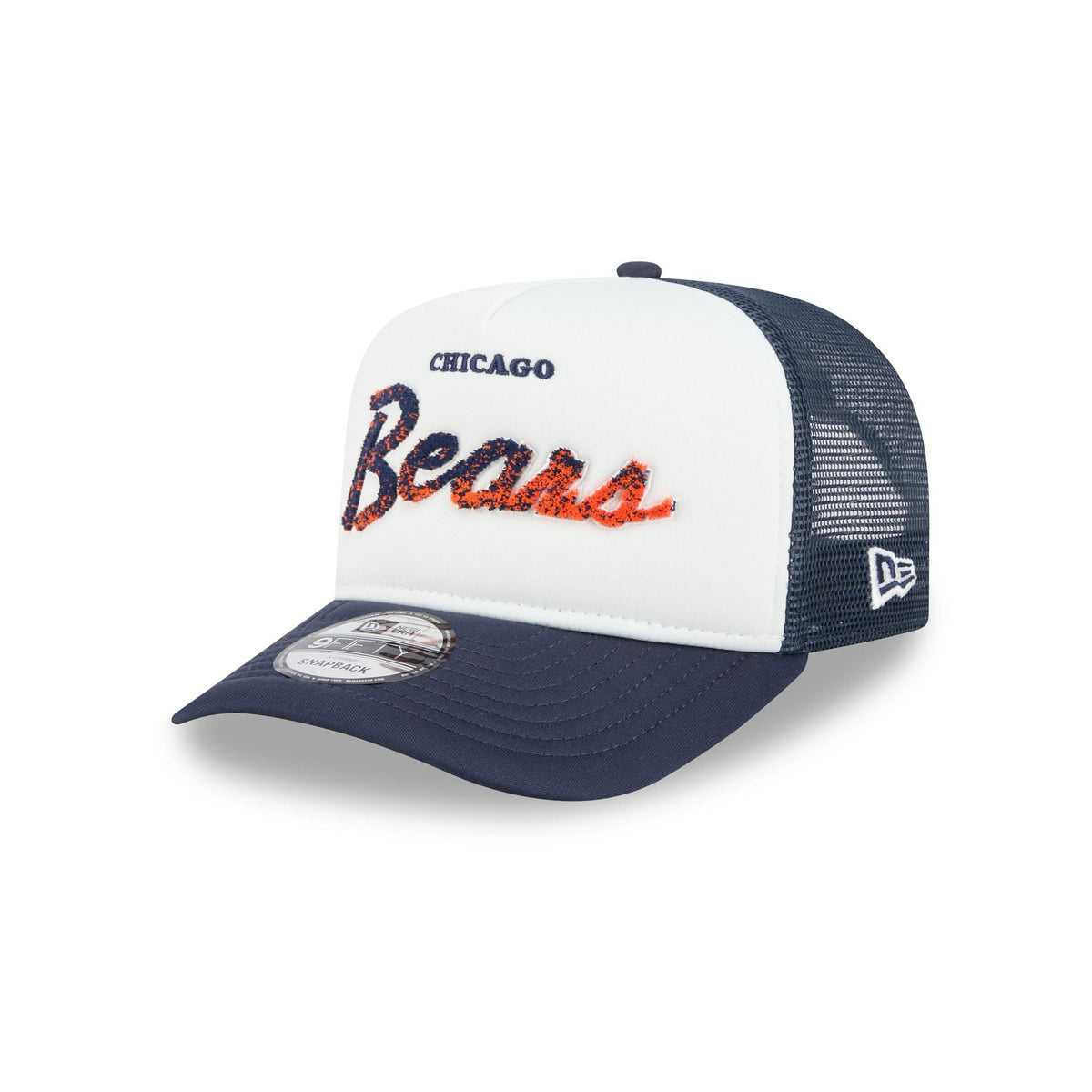 Chicago Bears Fade Script 9FIFTY A-Frame Trucker Hat