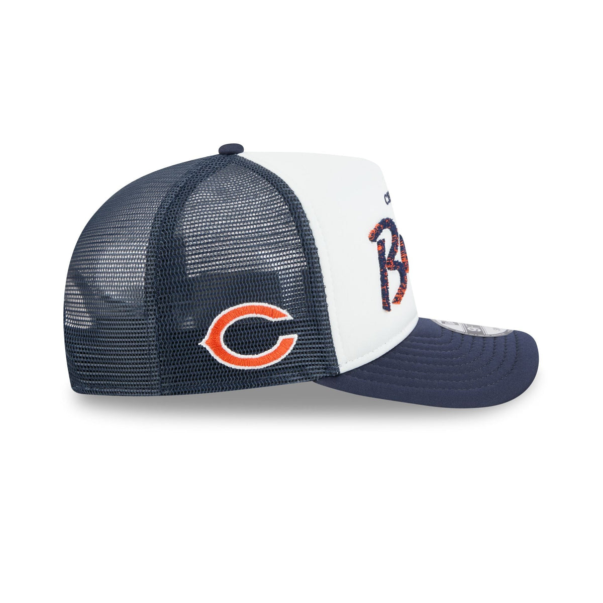 Chicago Bears Fade Script 9FIFTY A-Frame Trucker Hat