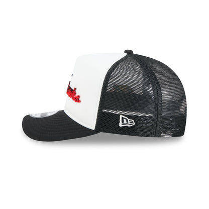 Chicago Blackhawks Fade Script 9FIFTY A-Frame Trucker Hat