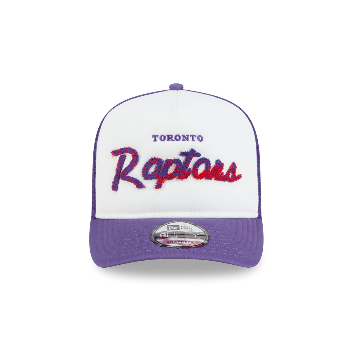Toronto Raptors Fade Script 9FIFTY A-Frame Trucker Hat