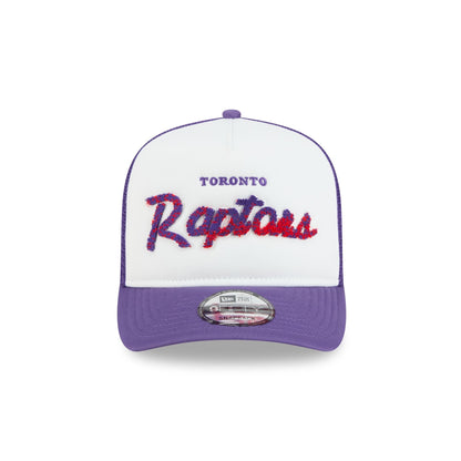 Toronto Raptors Fade Script 9FIFTY A-Frame Trucker Hat