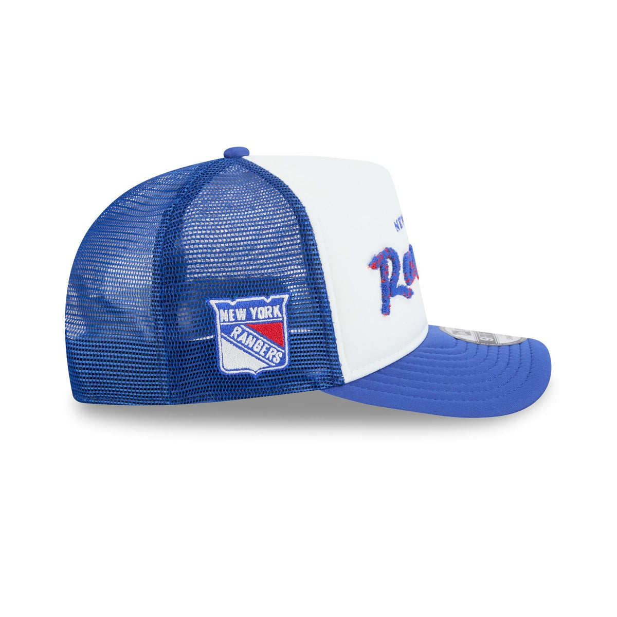 New York Rangers Fade Script 9FIFTY A-Frame Trucker Hat