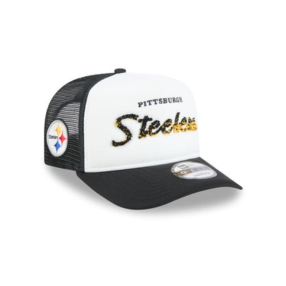 Pittsburgh Steelers Fade Script 9FIFTY A-Frame Trucker Hat