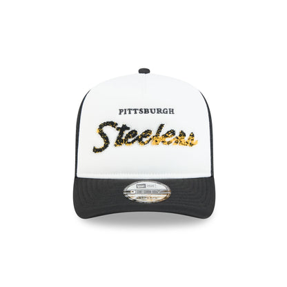 Pittsburgh Steelers Fade Script 9FIFTY A-Frame Trucker Hat