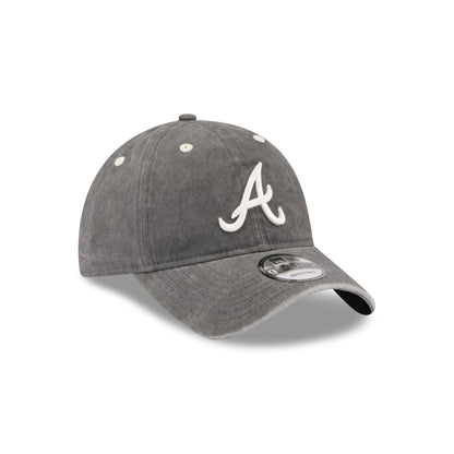 Atlanta Braves Washed Black Cotton 9TWENTY Adjustable Hat