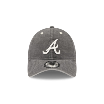 Atlanta Braves Washed Black Cotton 9TWENTY Adjustable Hat