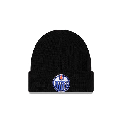 Edmonton Oilers Black Cuff Knit Beanie Hat