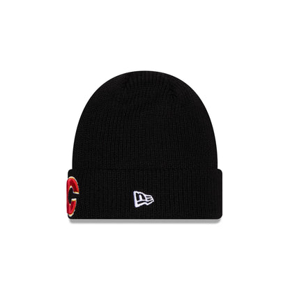 Calgary Flames Black Cuff Knit Beanie Hat