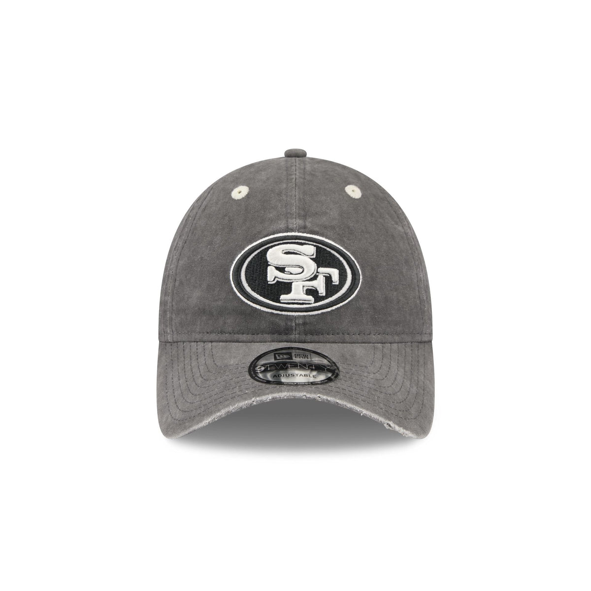 San Francisco 49ers Washed Black Cotton 9TWENTY Adjustable Hat
