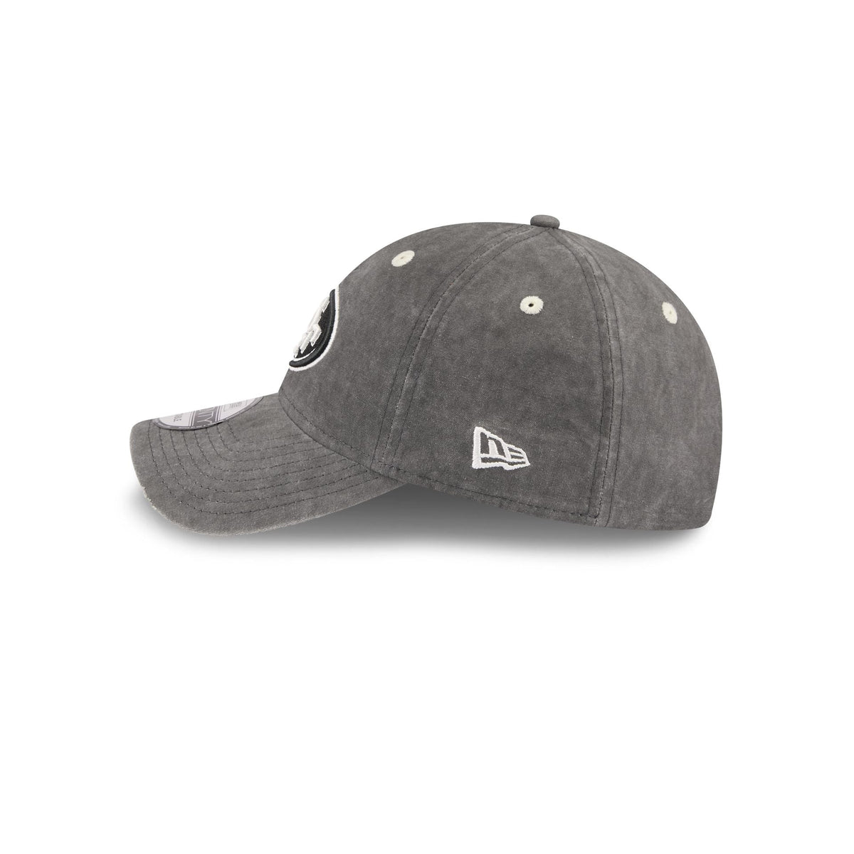 San Francisco 49ers Washed Black Cotton 9TWENTY Adjustable Hat