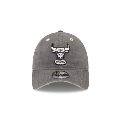 Chicago Bulls Washed Black Cotton 9TWENTY Adjustable Hat
