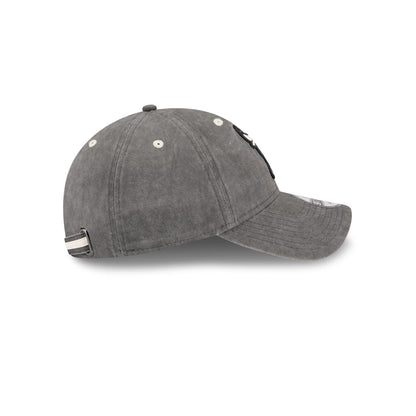 Chicago Bulls Washed Black Cotton 9TWENTY Adjustable Hat