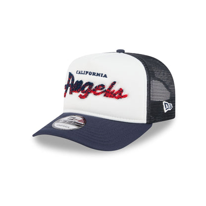 Los Angeles Angels Fade Script 9FIFTY A-Frame Trucker Hat